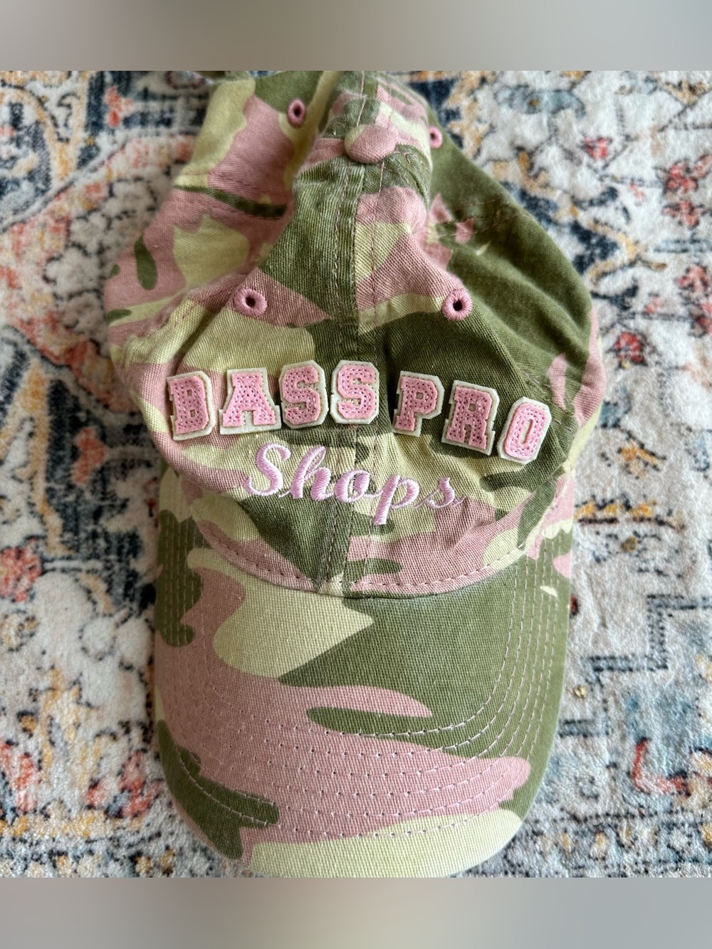 Bass Pro Shops Pink & Olive Camo Hat